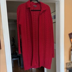 Cable & Gauge Red Women's Cardigan